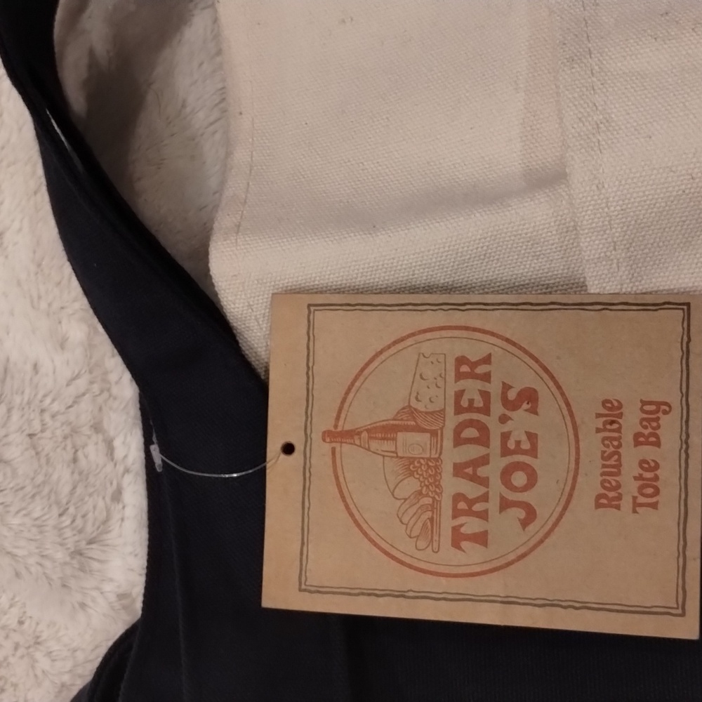 Trader Joe's Tote Bag Cotton Reusable NWT - Picture 5 of 9
